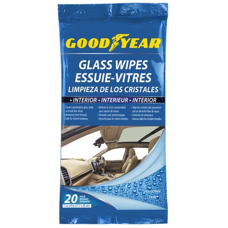 GOODYEAR INTERIOR GLASS WIPES 20PK GY3250